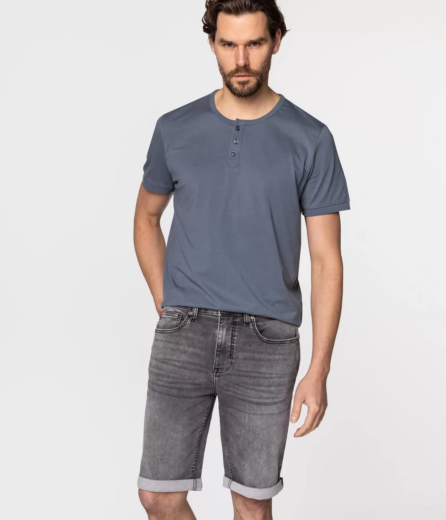 Lee Cooper Bermudy*Bermudy Jeansowe JOG 1490 GREY