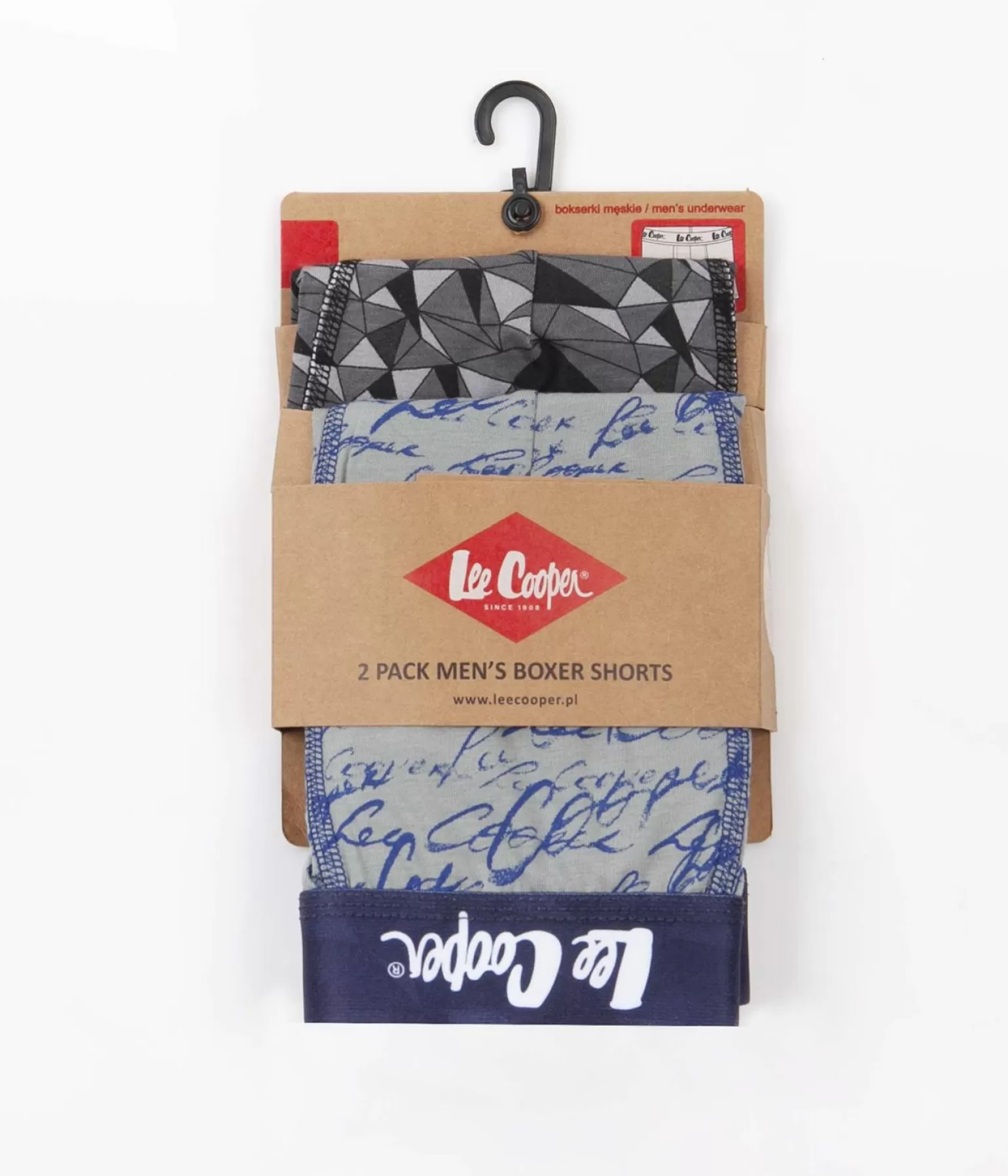 Lee Cooper Bokserki*Bokserki 2-pak DUOBOX 9534 BLACK GREY