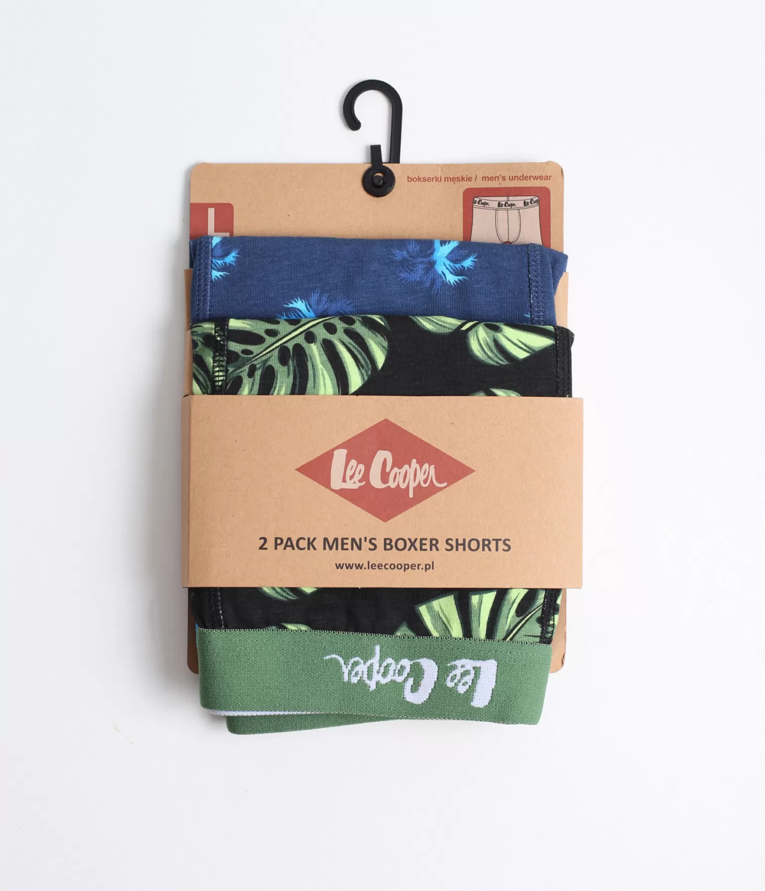 Lee Cooper Bokserki*Bokserki 2-pak DUOBOX 9537 BLUE GREEN