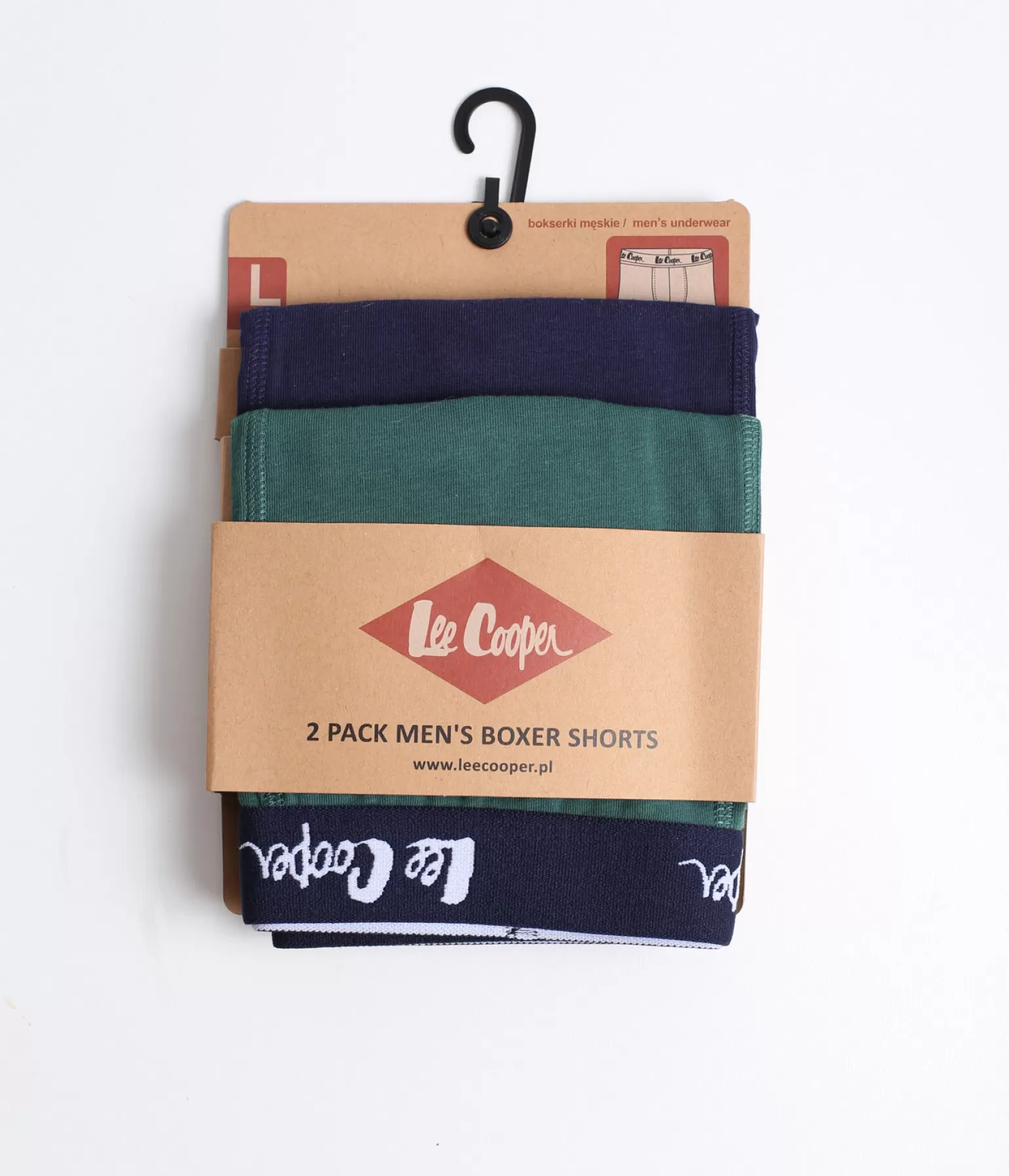 Lee Cooper Bokserki*Bokserki 2-pak DUOBOX 9541 NAVY GREEN