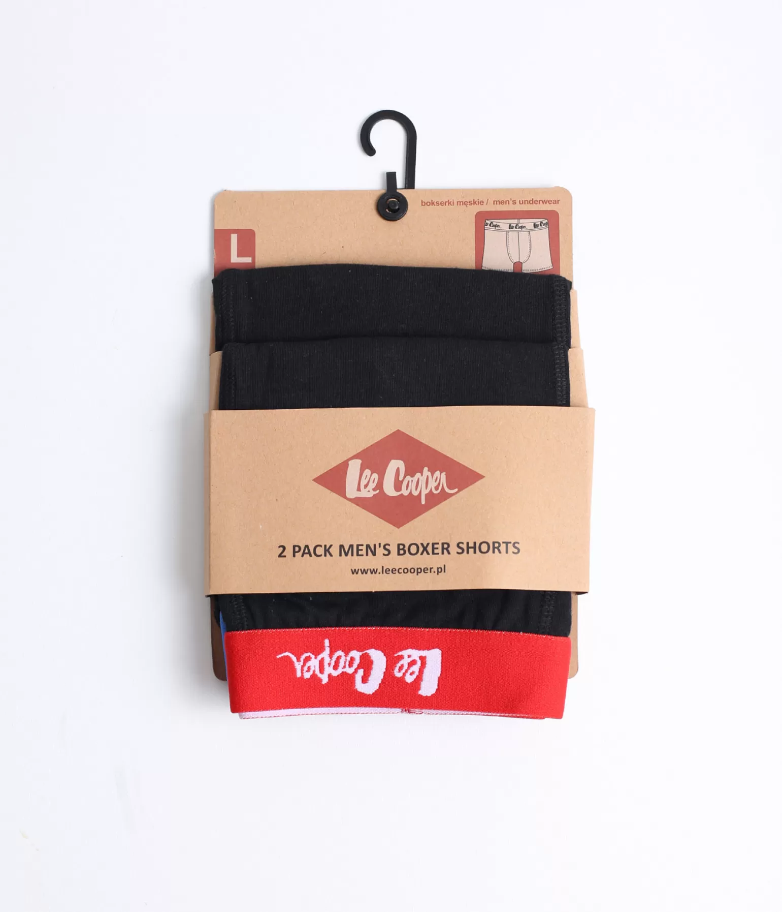 Lee Cooper Bokserki*Bokserki 2-pak DUOBOX 9543 BLACK BLACK