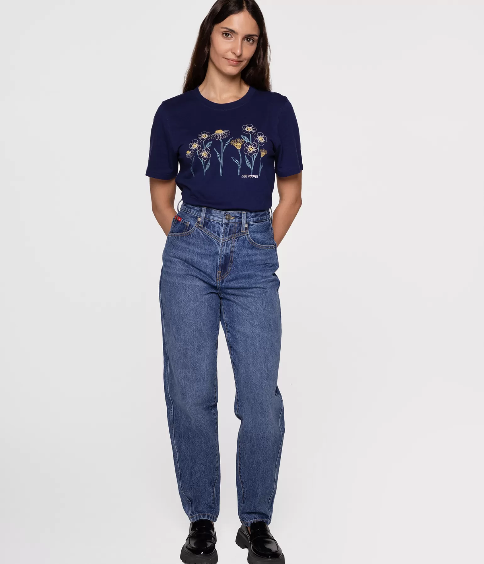 Lee Cooper Mom Jeans | Mom Jeans*Jeansy Damskie Mom Jeans BONITA 1424 STONE