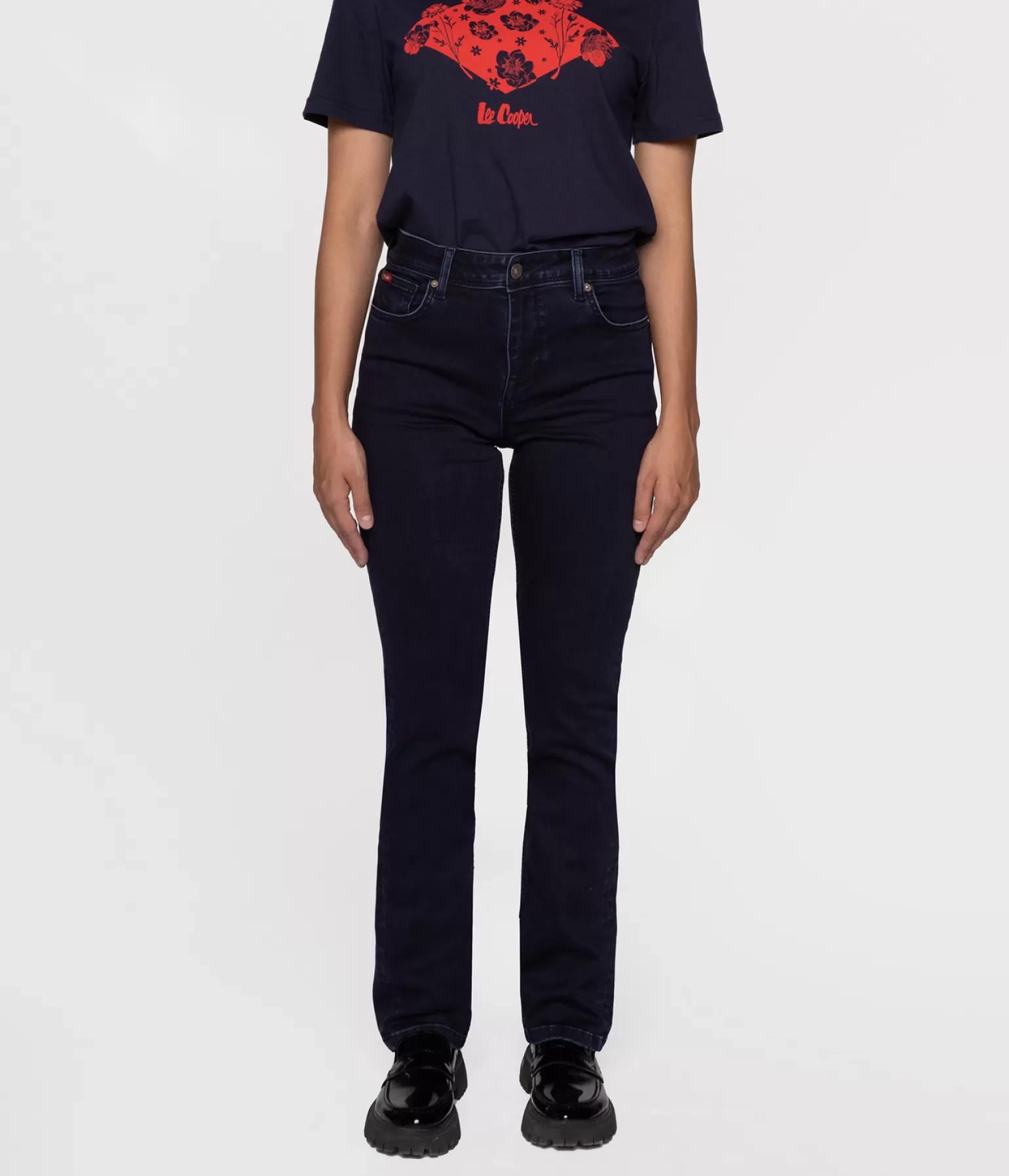 Lee Cooper Slim | Slim*Jeansy Damskie Slim LC135 8152 BLUE BLACK