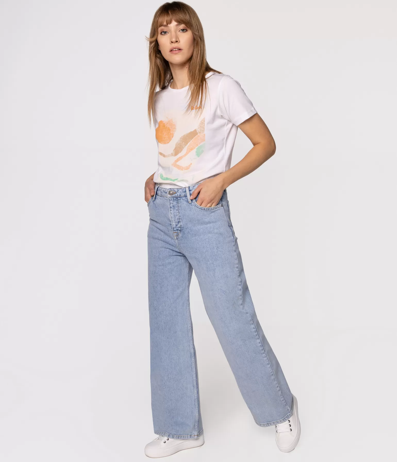 Lee Cooper Wide Leg | Wide Leg*Jeansy Damskie Wide Leg BELLA 1895 LIGHT