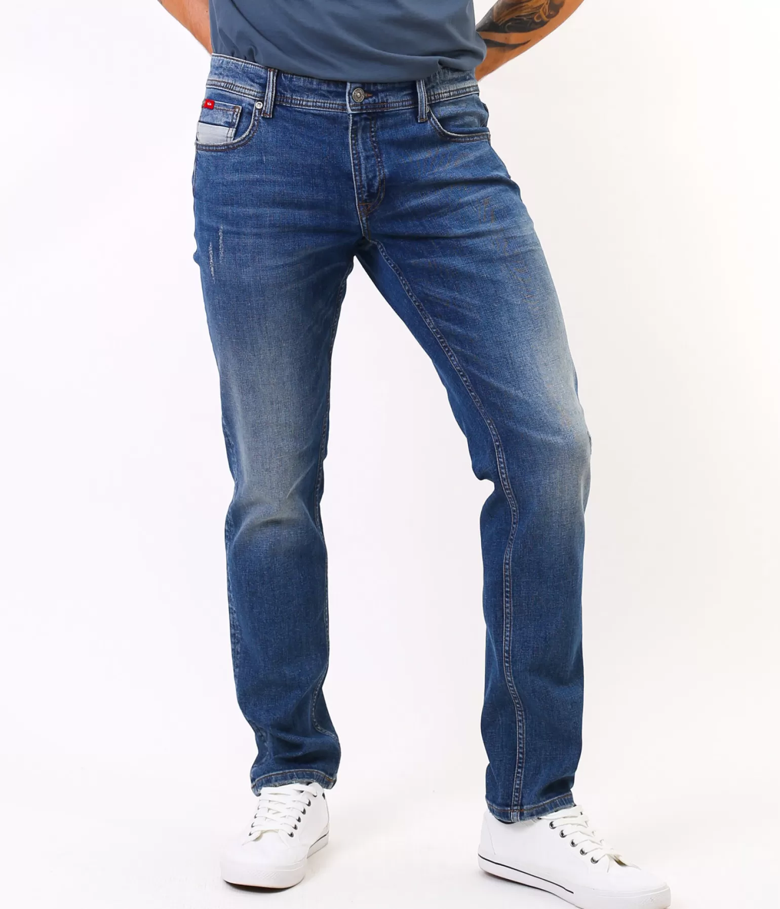 Lee Cooper Slim | Slim*Jeansy Męskie Slim JAMES 2506 DESTROYED