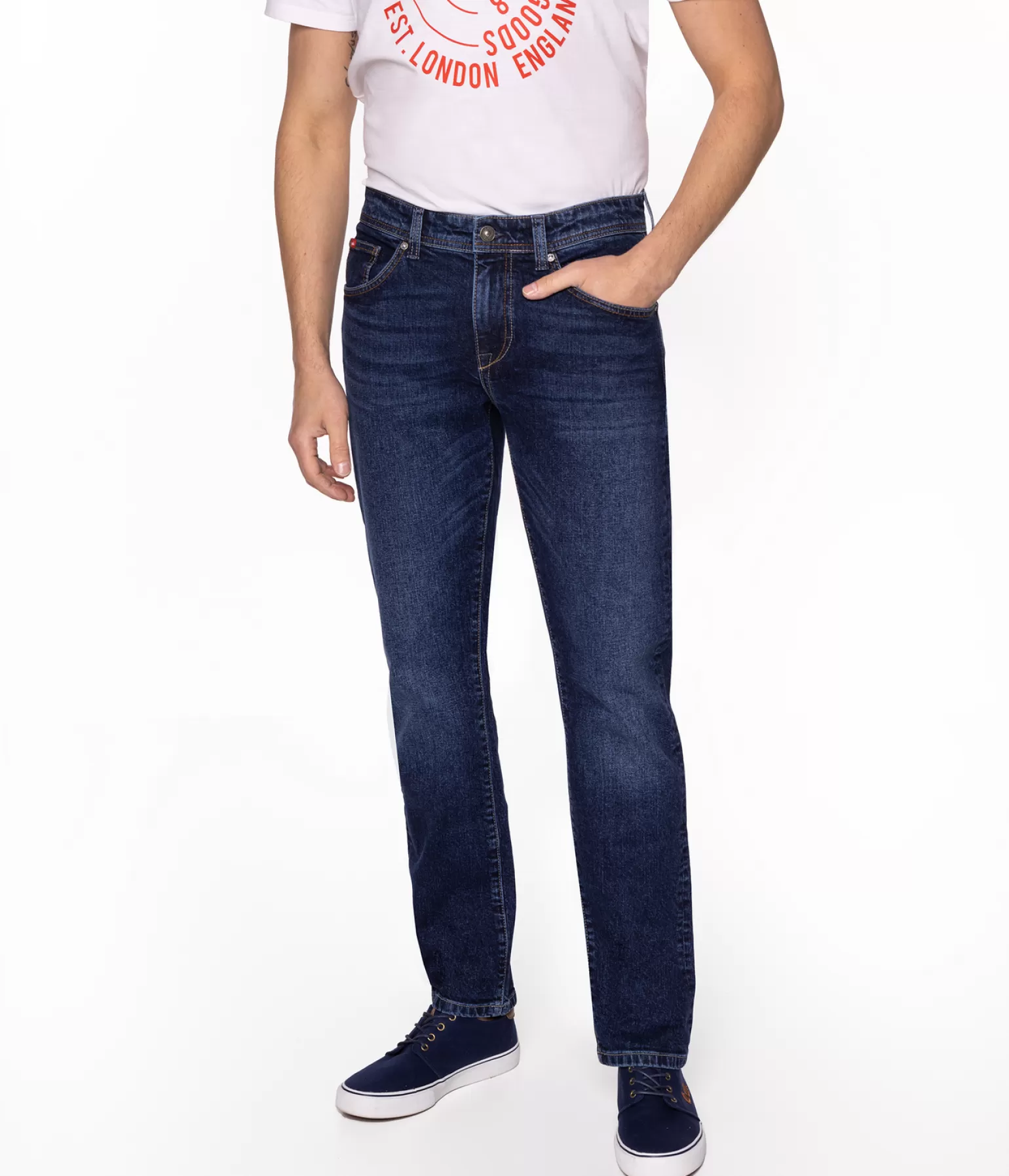 Lee Cooper Straight | Straight*Jeansy Męskie Straight HARRY 0650 DARK USED