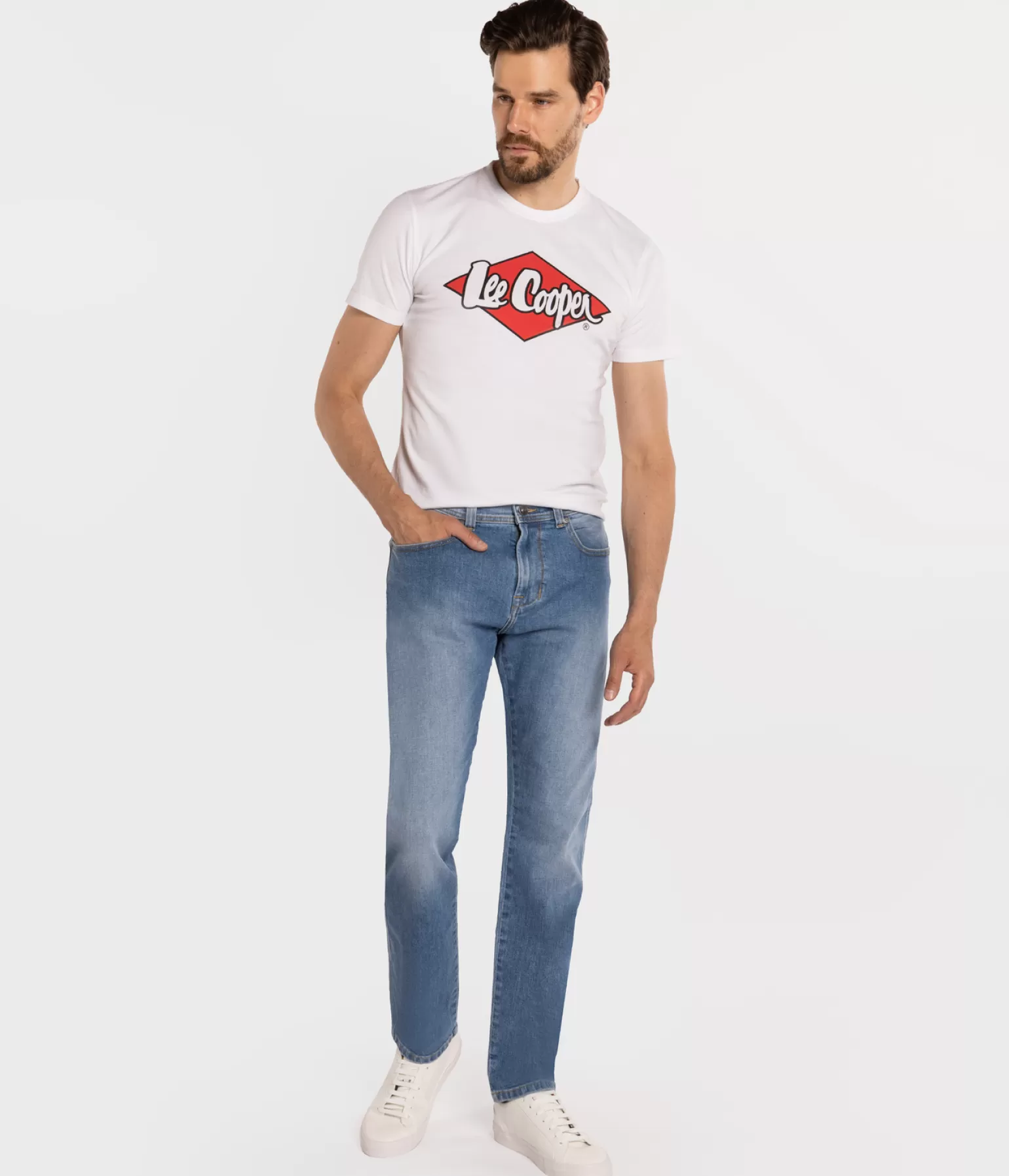 Lee Cooper Tapered | Tapered*Jeansy Męskie Tapered LC7504 1533 LIGHT USED