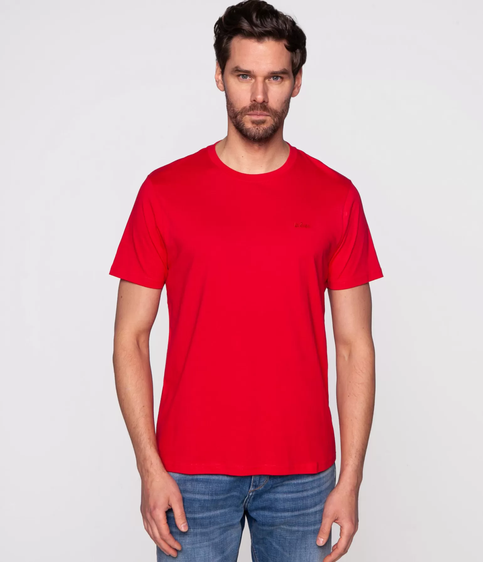 Lee Cooper T-shirty*Klasyczny T-shirt Z Haftowanym Logo OBUTCH 3875 RED