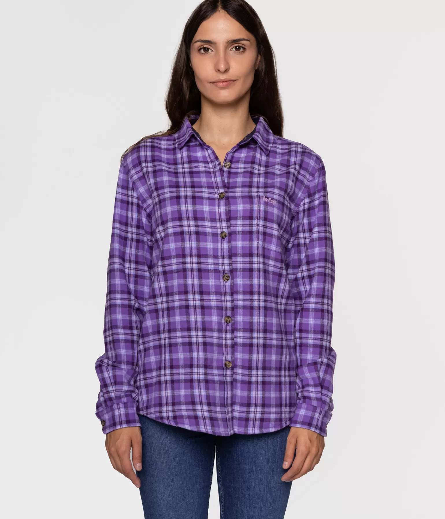 Lee Cooper Koszule*Koszula Damska Regular VIOLET 8234 AMARANT PURPLE