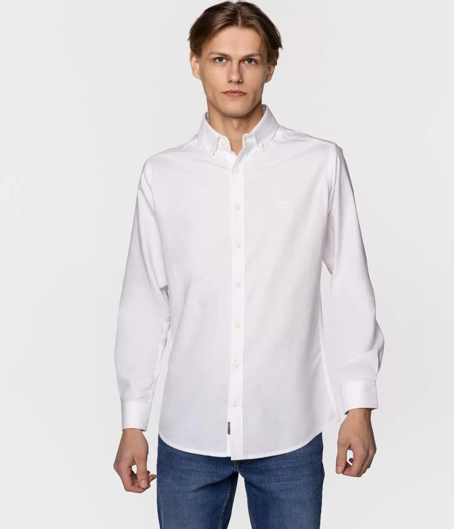 Lee Cooper Koszule*Koszula Męska Slim LOPE 1080 WHITE