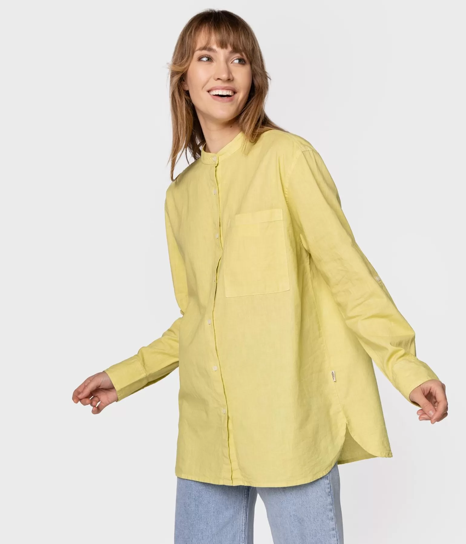 Lee Cooper Koszule*Koszula Oversize Z Lnem LISA 2060 ENDIVE