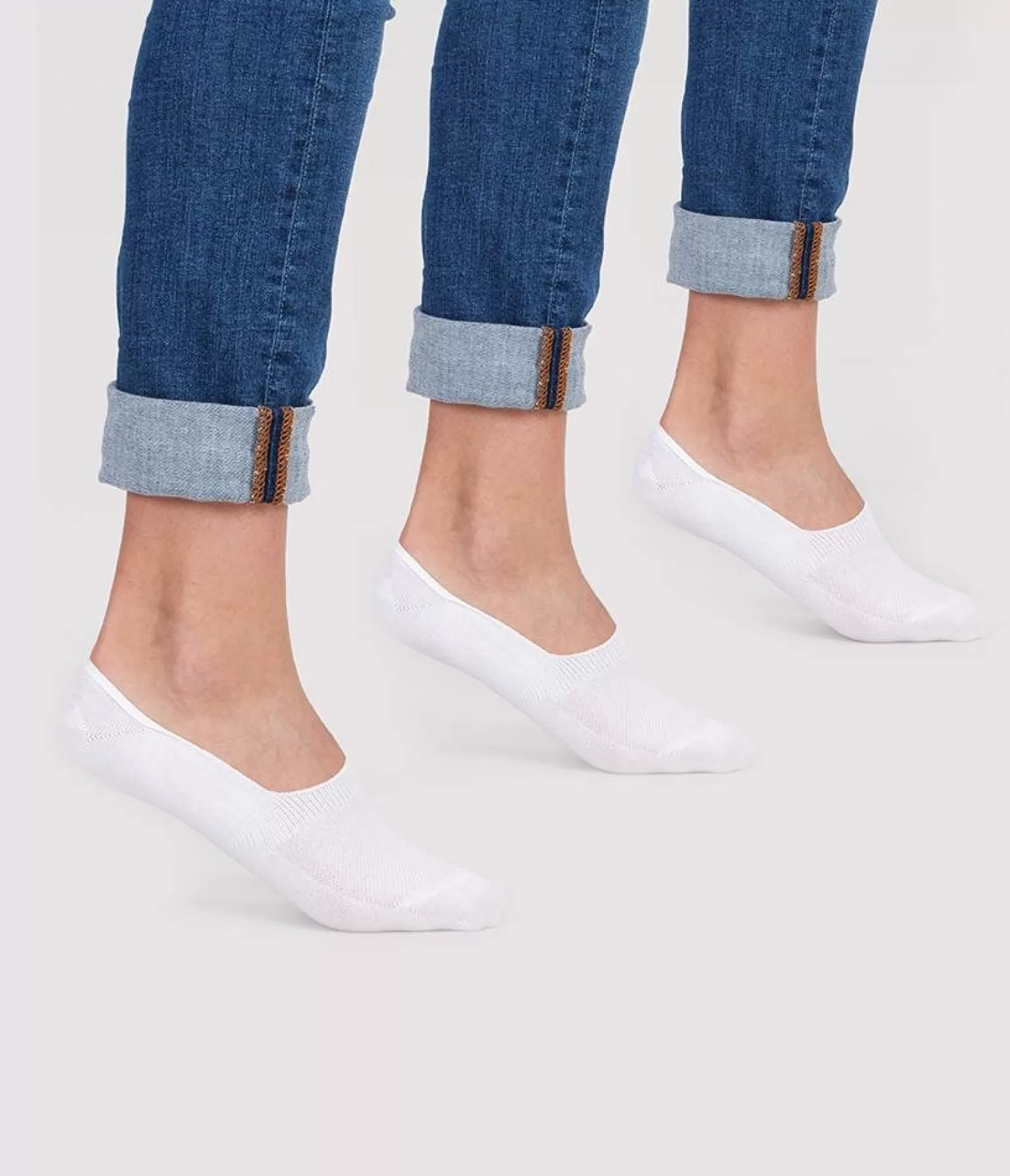 Lee Cooper Skarpety | Skarpety*Skarpetki Stopki Balerinki Białe 3-pak INVSOCKS 1802 WHITE