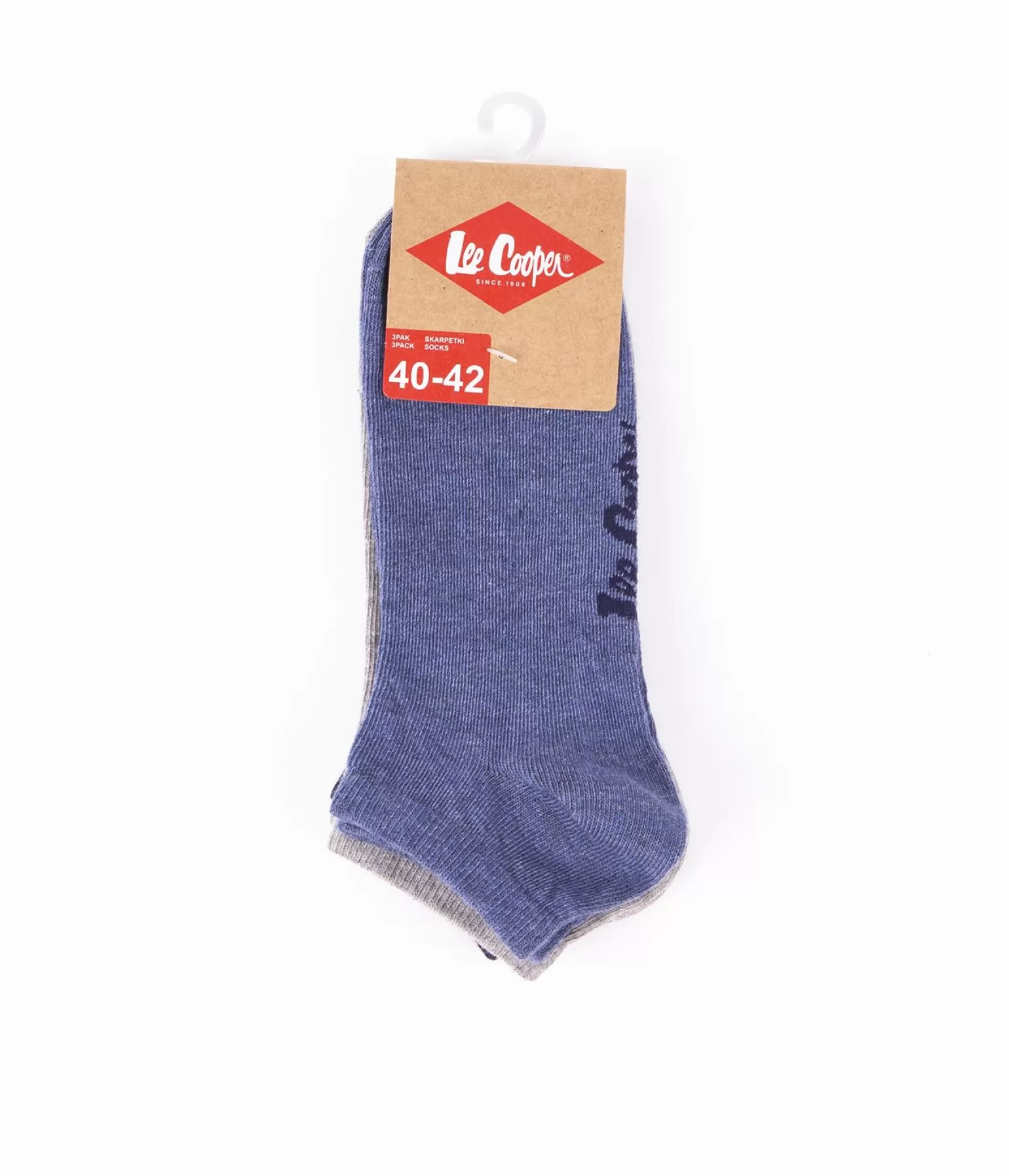 Lee Cooper Skarpety*Skarpety Stopki 3-pak SNESOCKS 0736 JEANS MIX