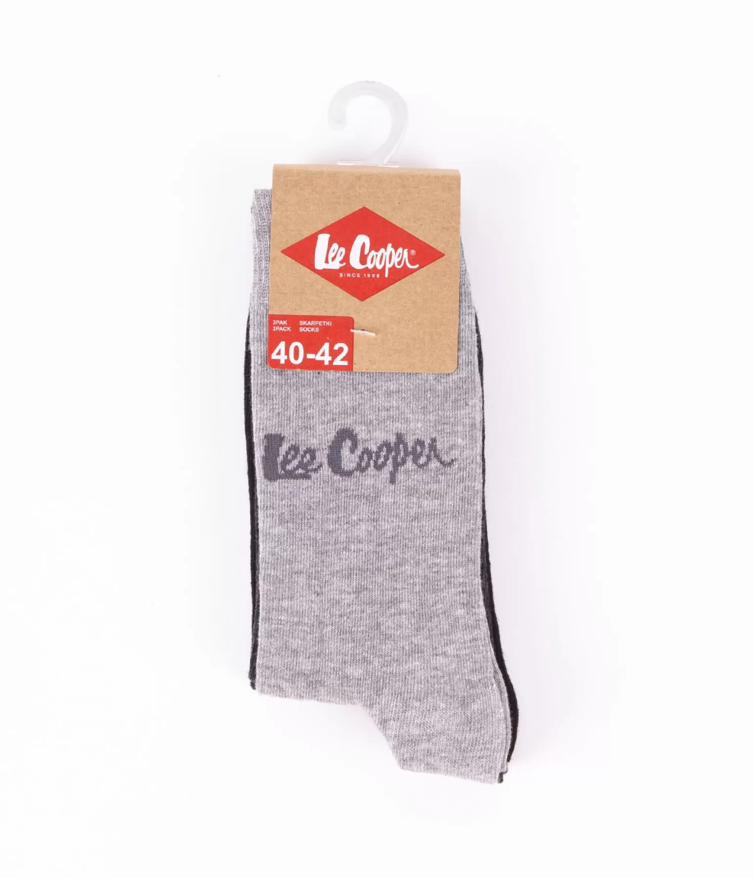 Lee Cooper Skarpety*Skarpety Za Kostkę 3-pak ANKSOCKS 0727 GREY MIX