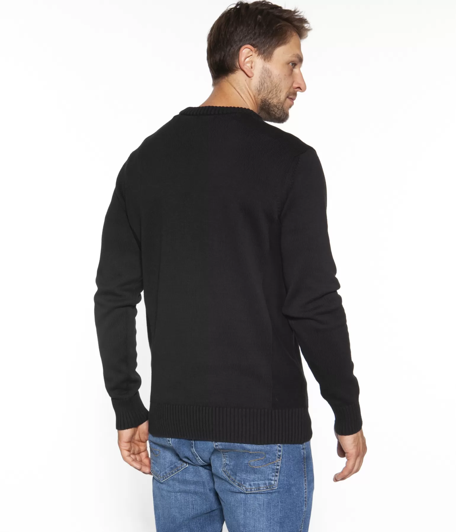 Lee Cooper Swetry*Sweter Z Bawełny Organicznej BILL ORGANIC BLACK