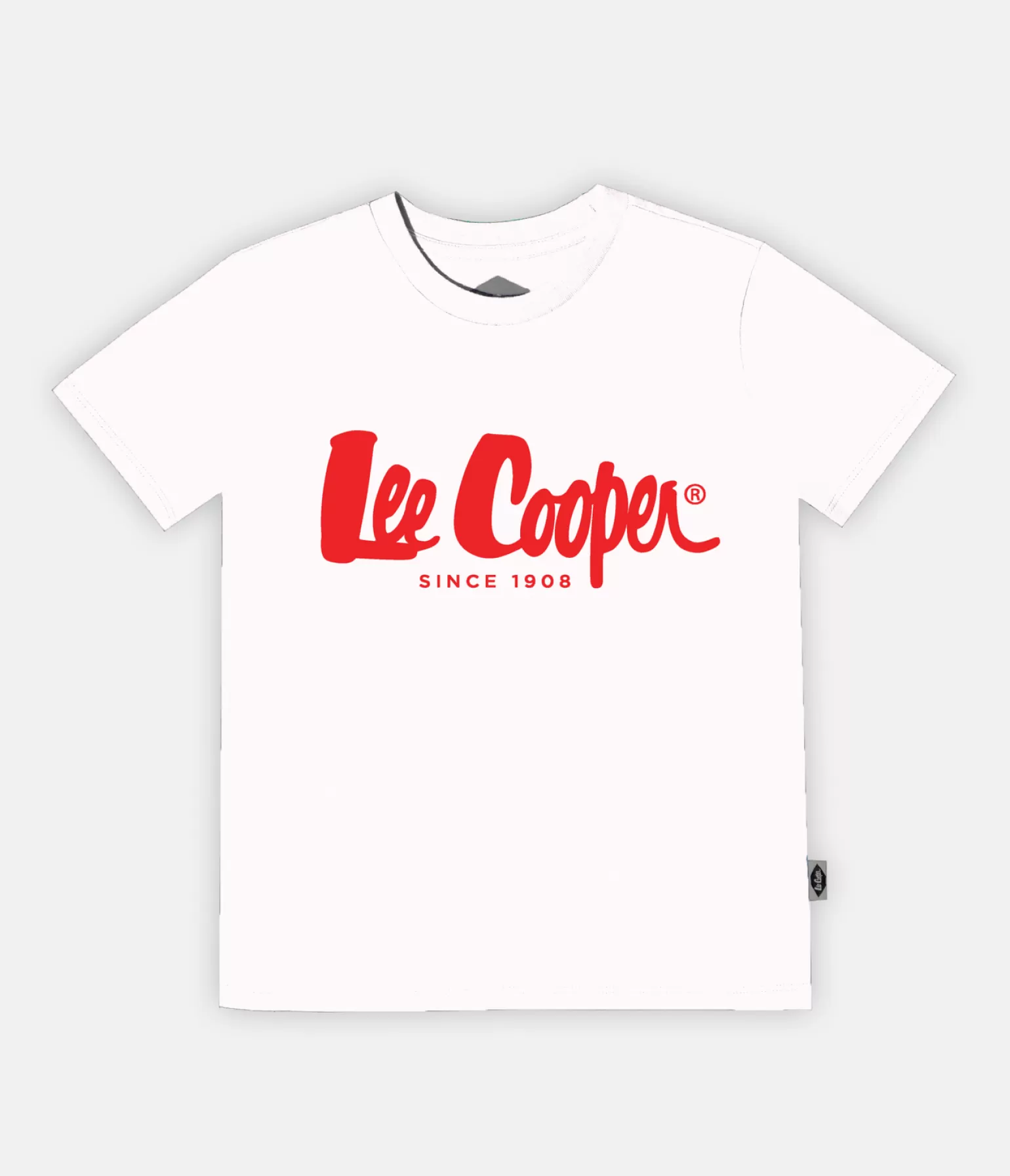 Lee Cooper T-shirty*T-shirt Dziecięcy HERO7 2424 WHITE RED