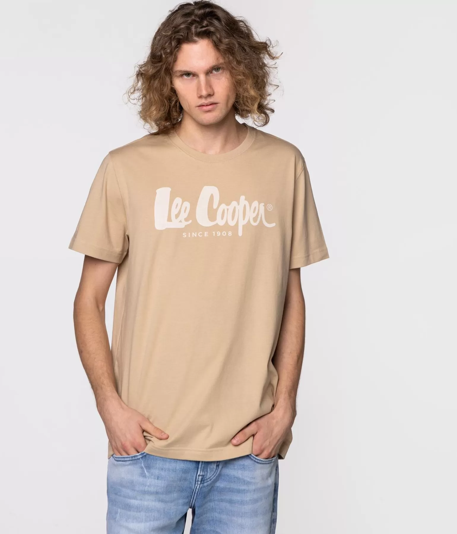 Lee Cooper T-shirty*T-shirt Regular HERO7 FADE 1010 SAFARI