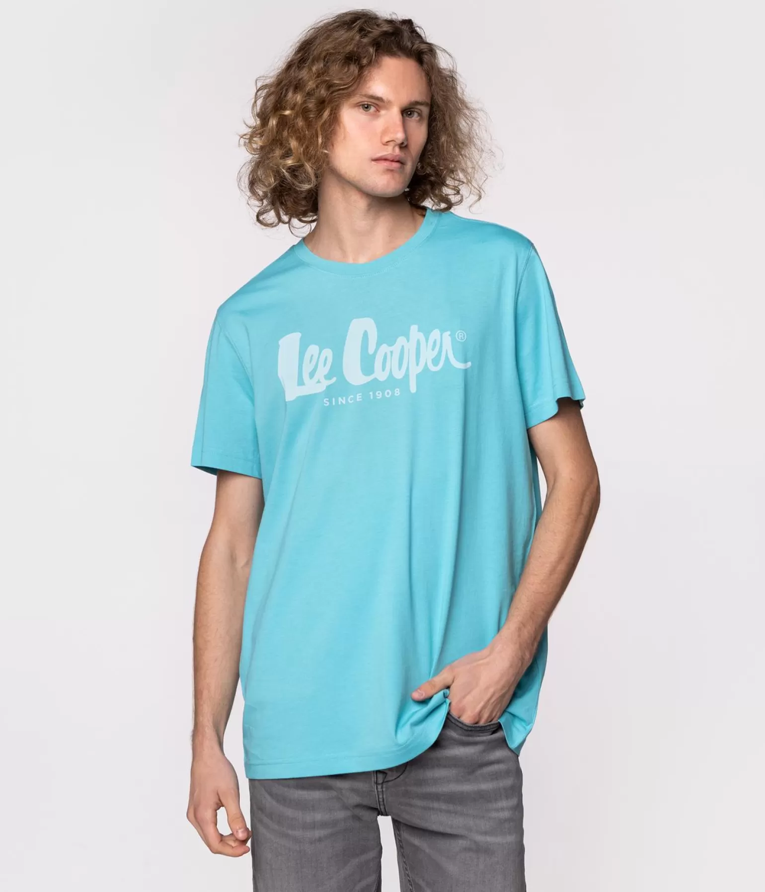 Lee Cooper T-shirty*T-shirt Regular HERO7 FADE 1010 SEA JET