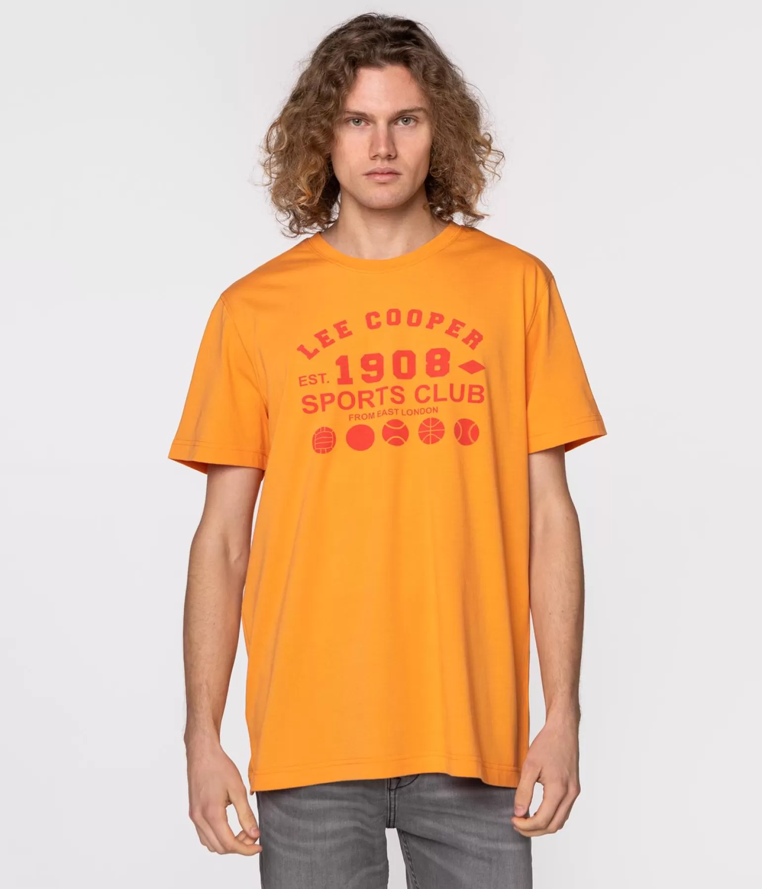 Lee Cooper T-shirty*T-shirt Regular SPORTS CLUB 1010 TANGERINE