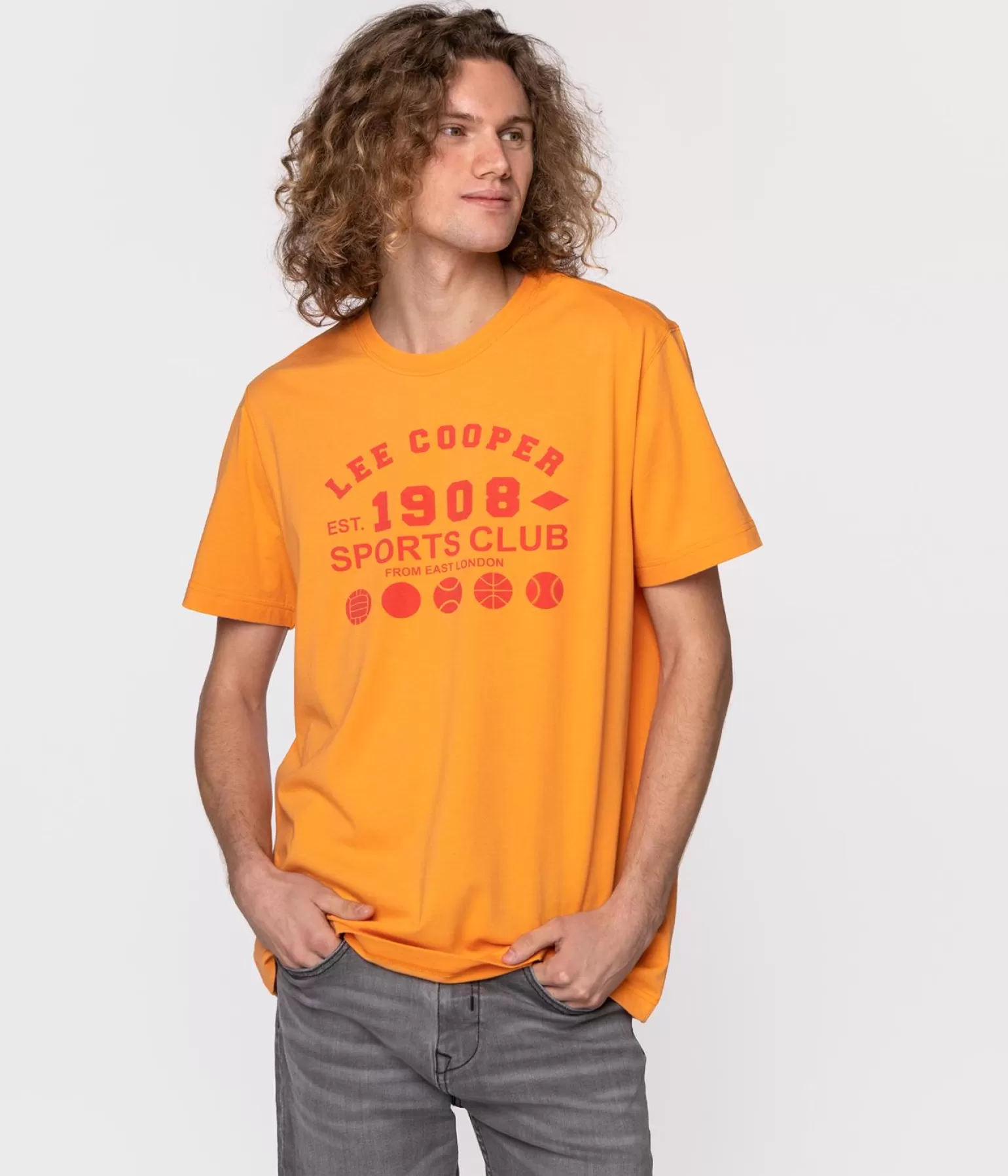 Lee Cooper T-shirty*T-shirt Regular SPORTS CLUB 1010 TANGERINE