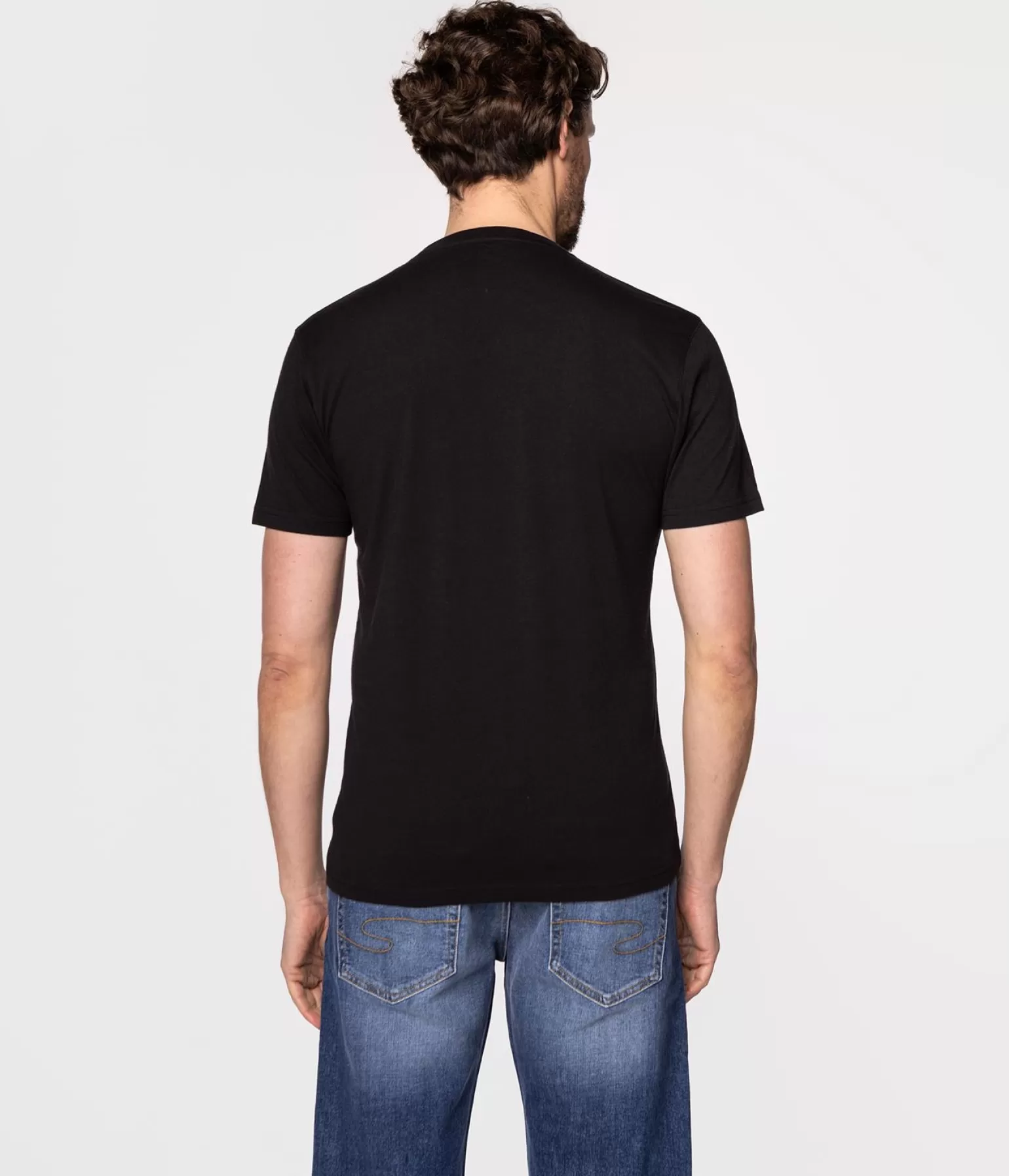 Lee Cooper T-shirty*T-shirt Slim LOGO DRAW 1010 BLACK