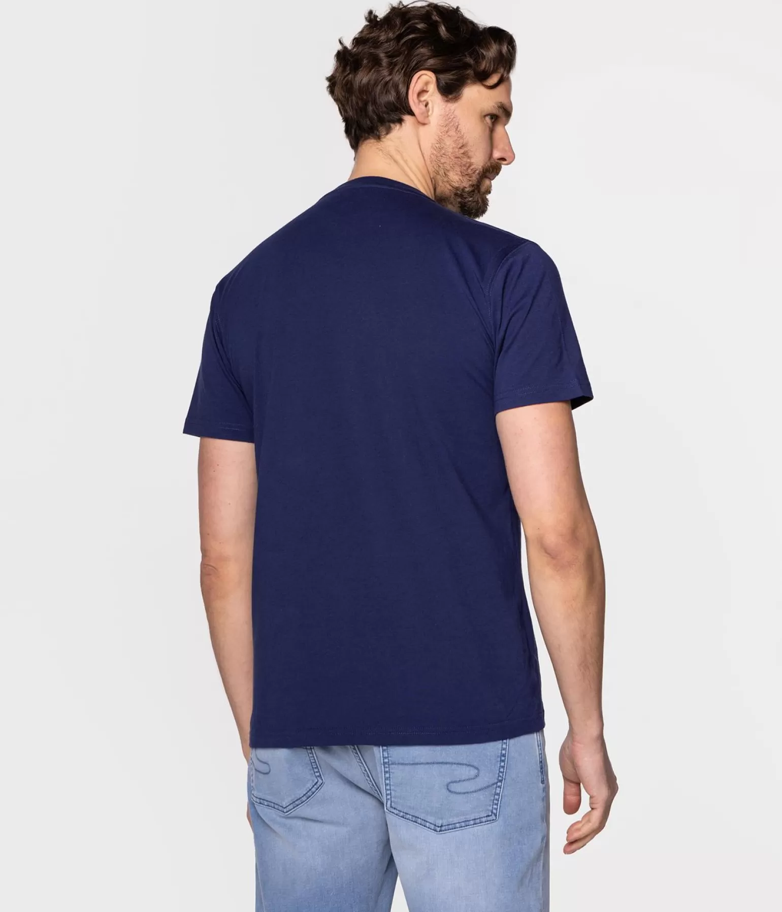 Lee Cooper T-shirty*T-shirt Slim LOGO DRAW 1010 MEDIEVAL BLUE