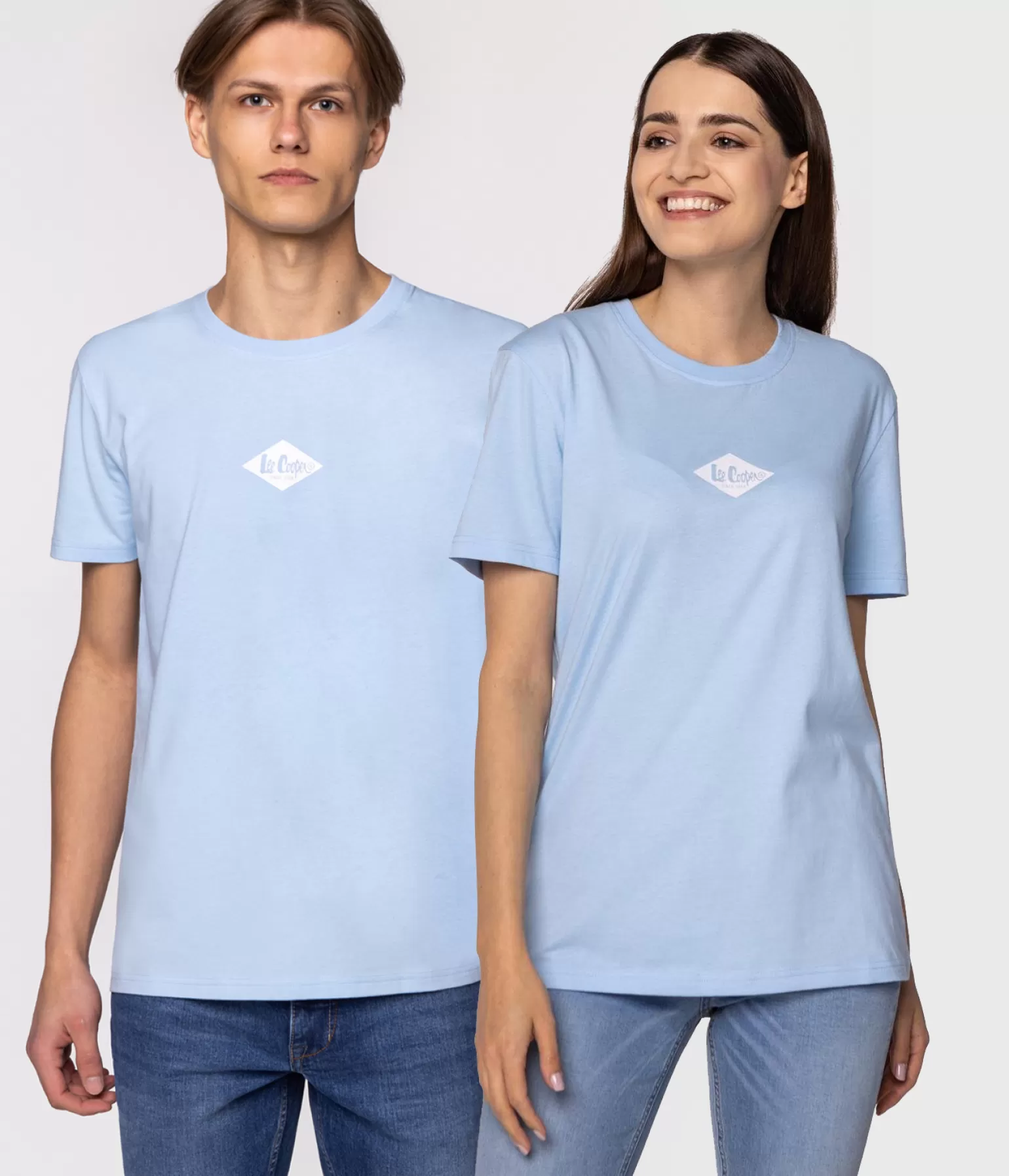 Lee Cooper T-shirty | T-shirty*T-shirt Unisex Z Logo DIAMOND MINI 2420 CLEAR SKY