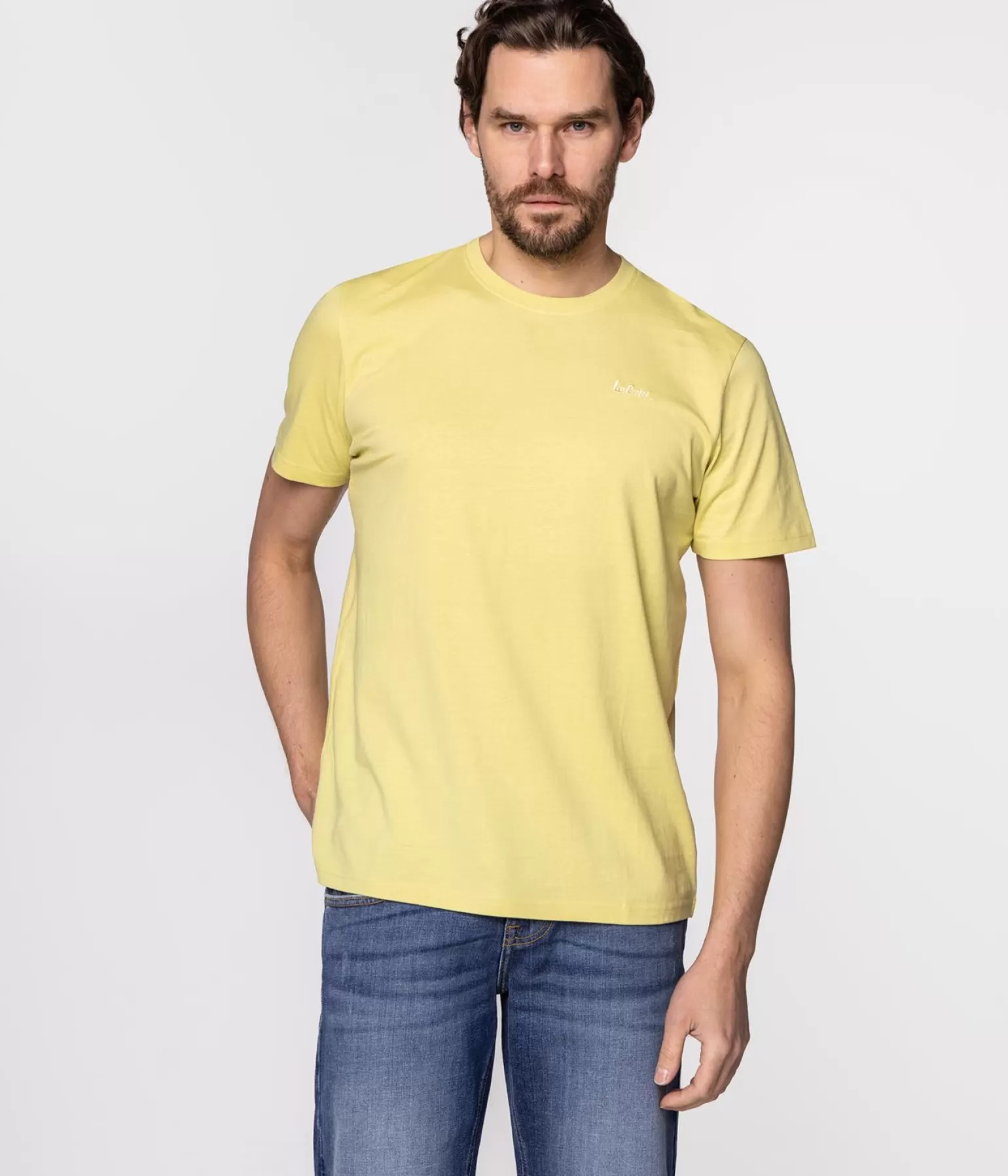 Lee Cooper T-shirty*T-shirt Z Małym Haftowanym Logo  OBUTCH 0875 ENDIVE