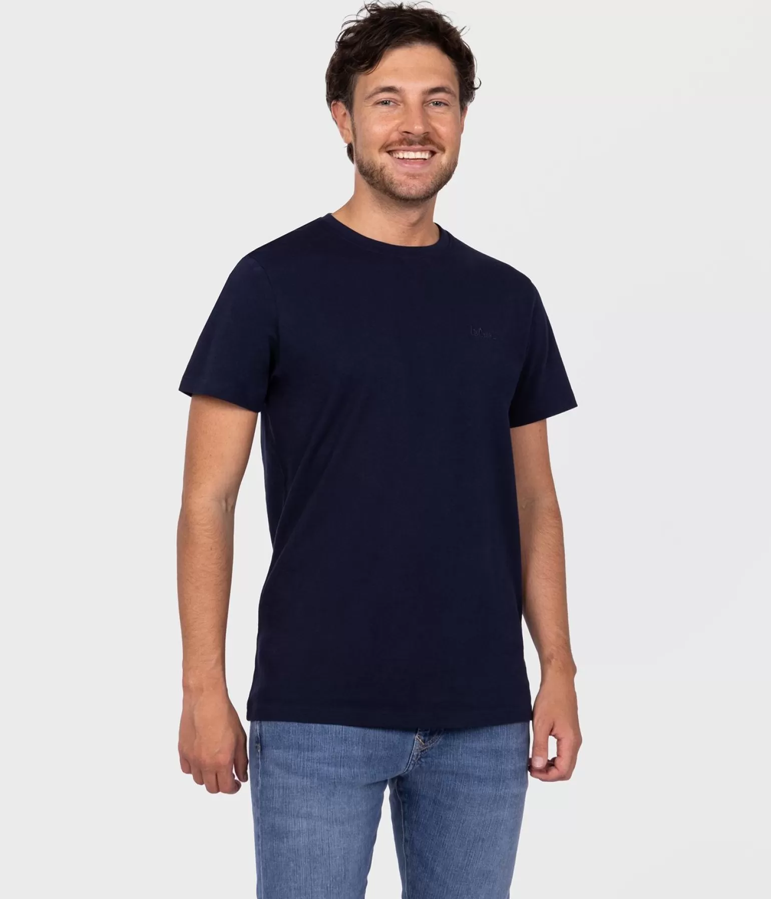 Lee Cooper T-shirty*T-shirt Z Małym Haftowanym Logo OBUTCH 0875 NAVY