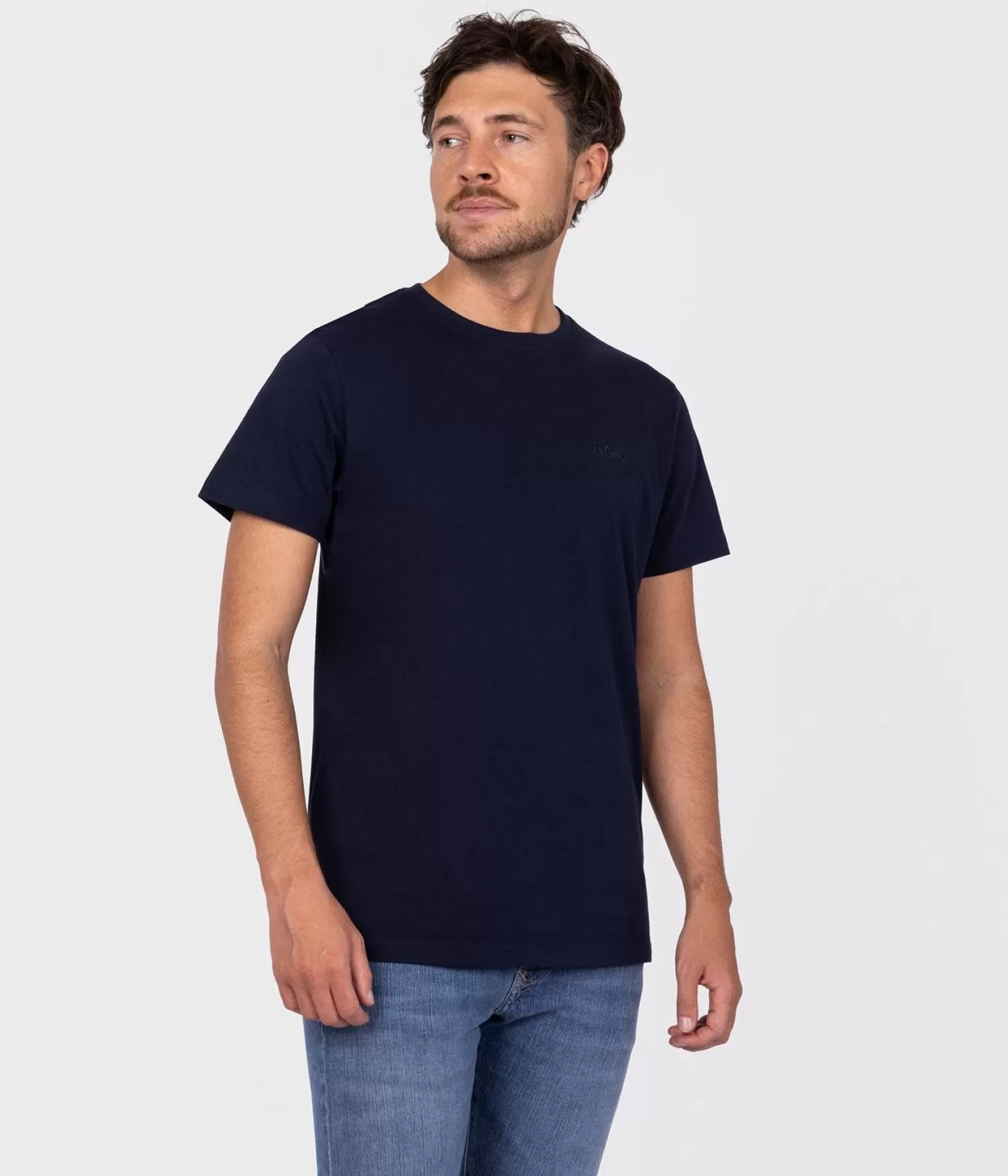 Lee Cooper T-shirty*T-shirt Z Małym Haftowanym Logo OBUTCH 0875 NAVY