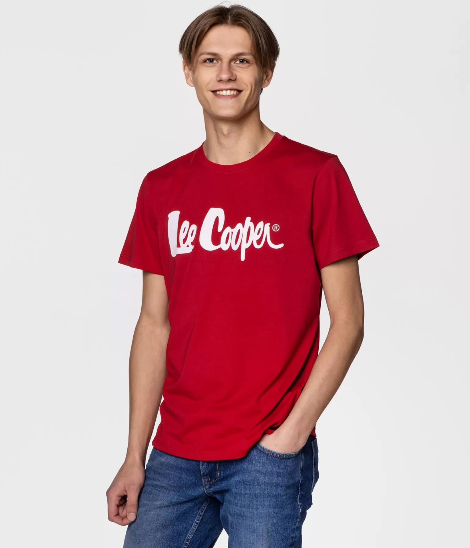 Lee Cooper T-shirty*T-shirt Z Nadrukiem SCRIPT5 2405 RED