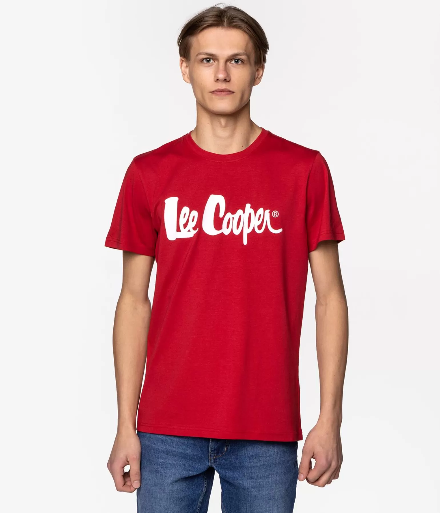 Lee Cooper T-shirty*T-shirt Z Nadrukiem SCRIPT5 2405 RED