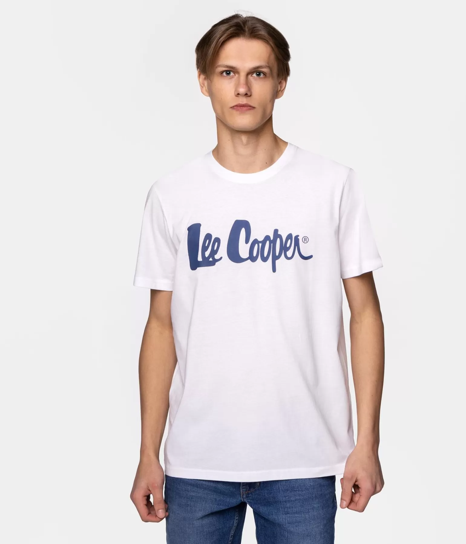 Lee Cooper T-shirty*T-shirt Z Nadrukiem SCRIPT5 2405 WHITE